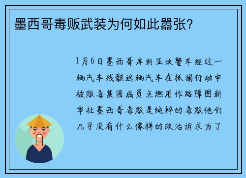 墨西哥毒贩武装为何如此嚣张？